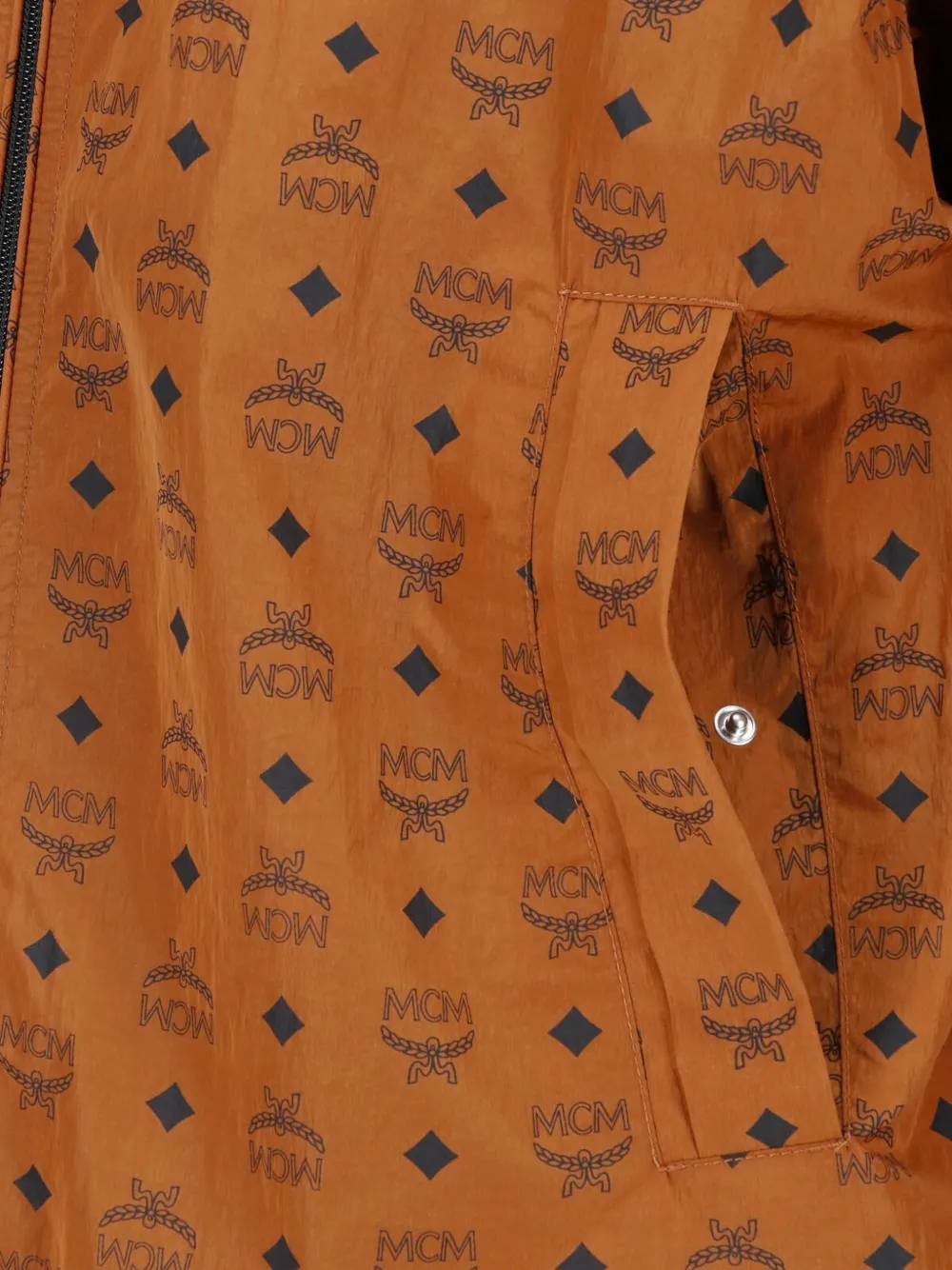 MCM Visetos-print hooded jacket Bruin