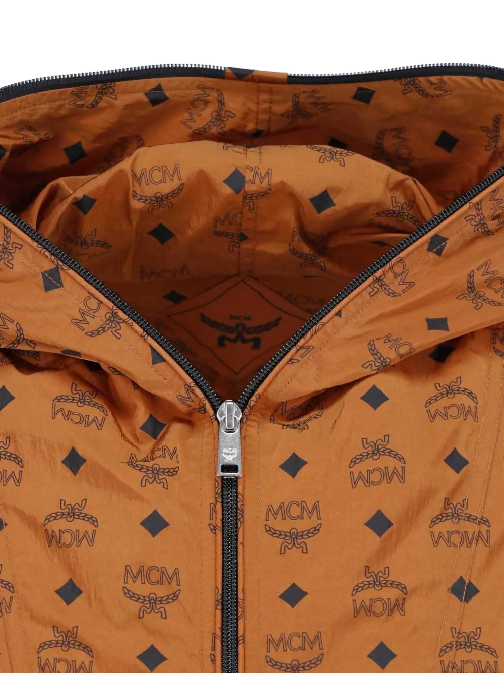 MCM Visetos-print hooded jacket Bruin