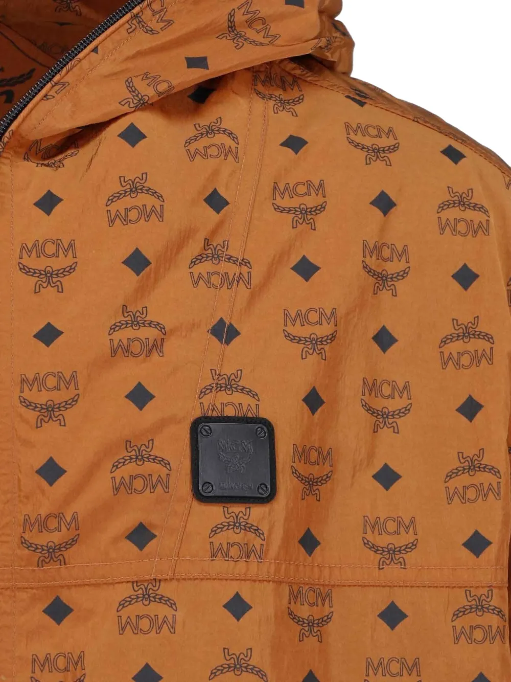 MCM Visetos-print hooded jacket Bruin