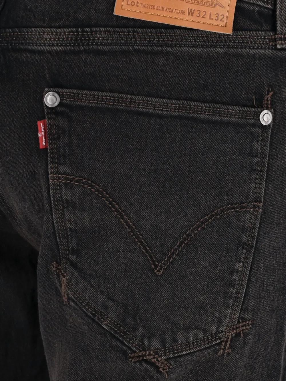 Levi's Twisted Slim Kick Flare jeans Zwart