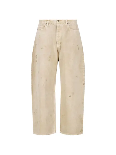Balenciaga distressed paint-splatter wide-leg jeans