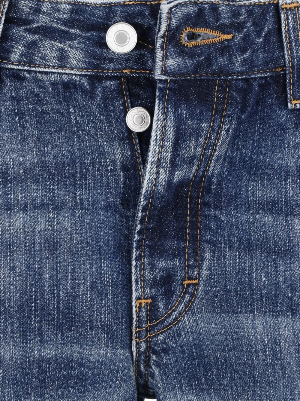 Jeanerica Kyoto Droit straight jeans met vervaagd effect Blauw