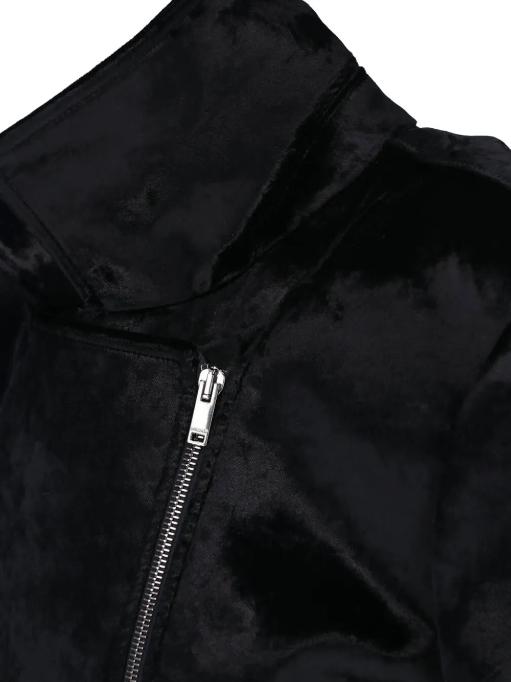 DONDUP Bikerjack met fluwelen-effect Zwart
