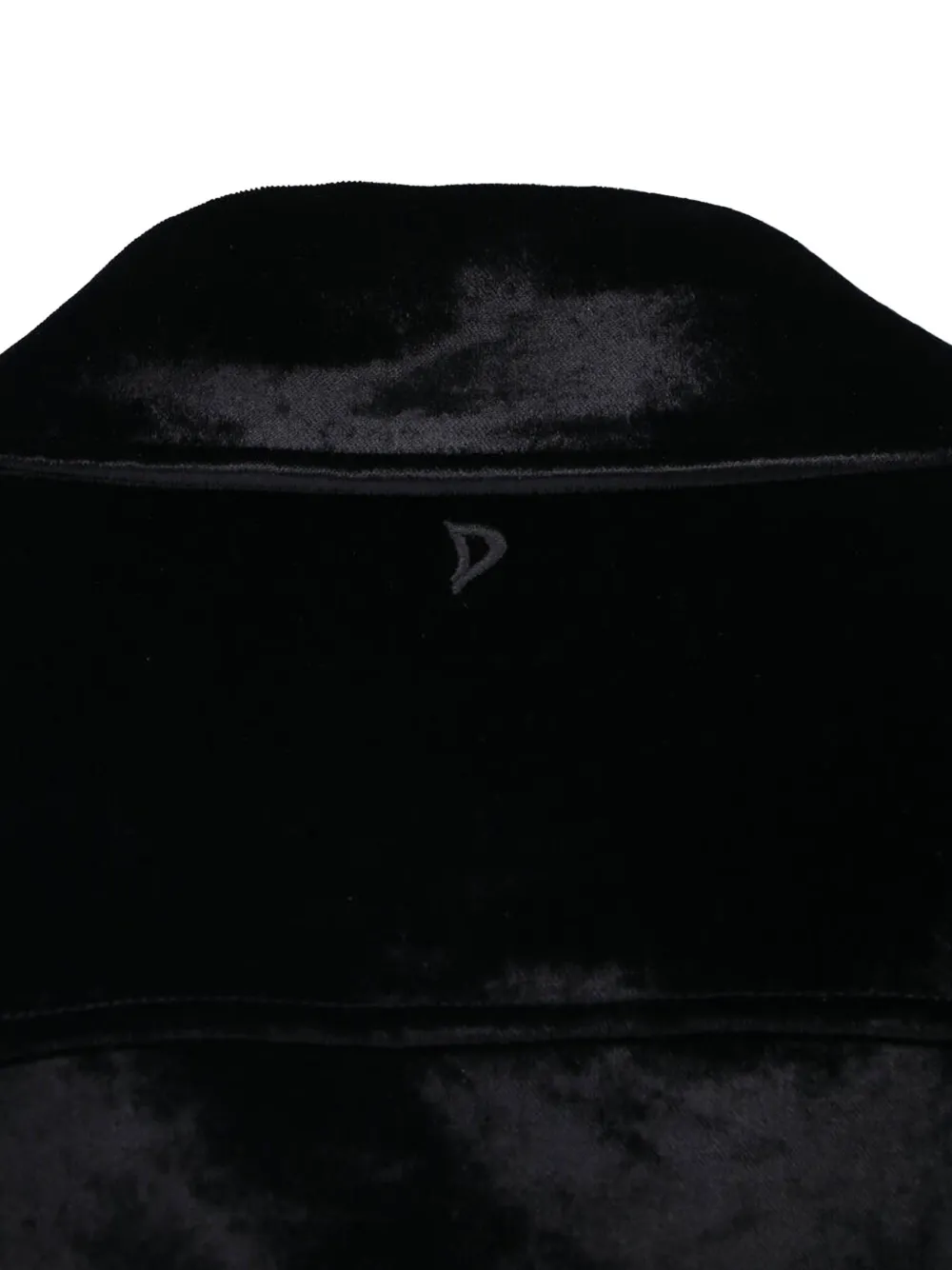 DONDUP Bikerjack met fluwelen-effect Zwart