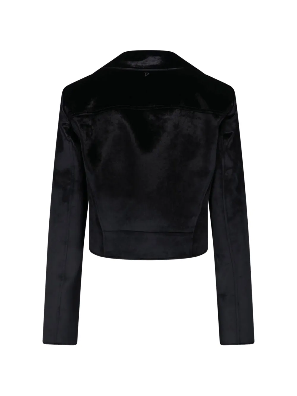 DONDUP Bikerjack met fluwelen-effect Zwart