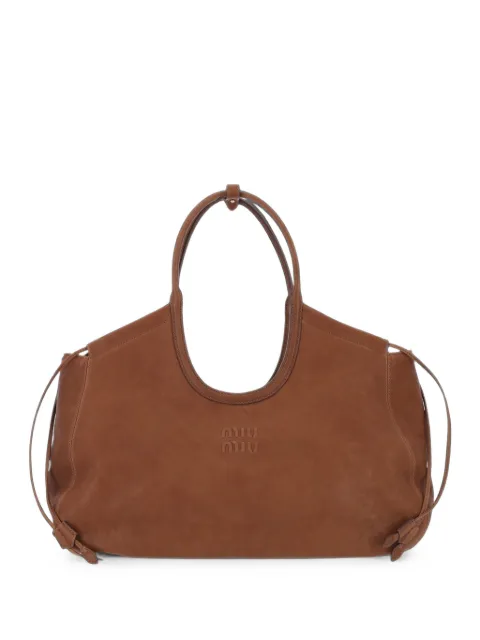 Miu Miu Ivy nappa leather shopping bag