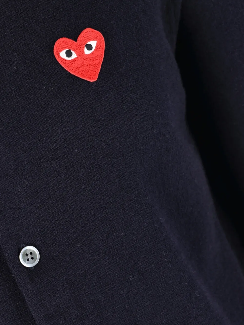 Comme Des Garçons Play Wollen vest met hart-patch Blauw