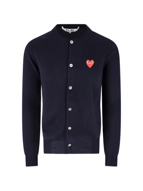 Comme Des Garçons Play Heart patch wool cardigan