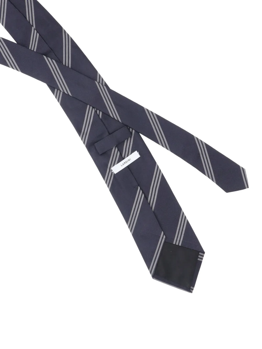Lardini Gestreepte zijden stropdas Blauw