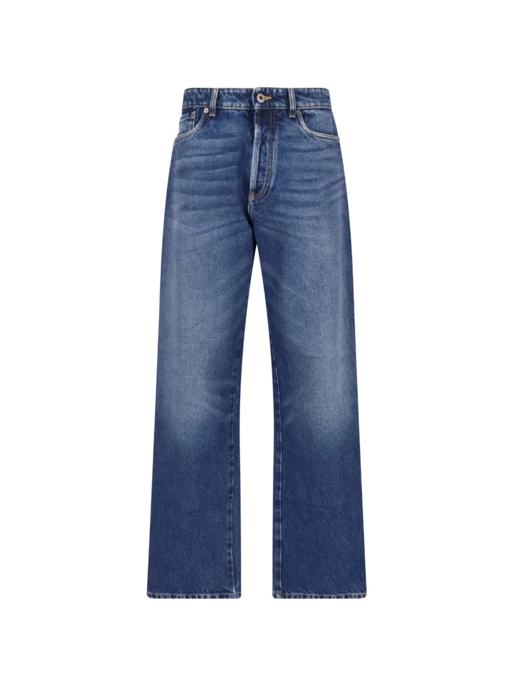 Miu Miu logo-embroidered jeans - Blu