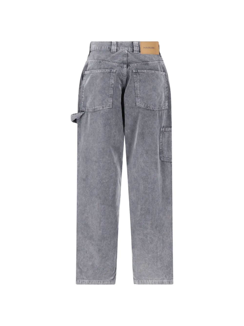 Haikure Sibilla Pier fluwelen straight broek met hamerlus Grijs