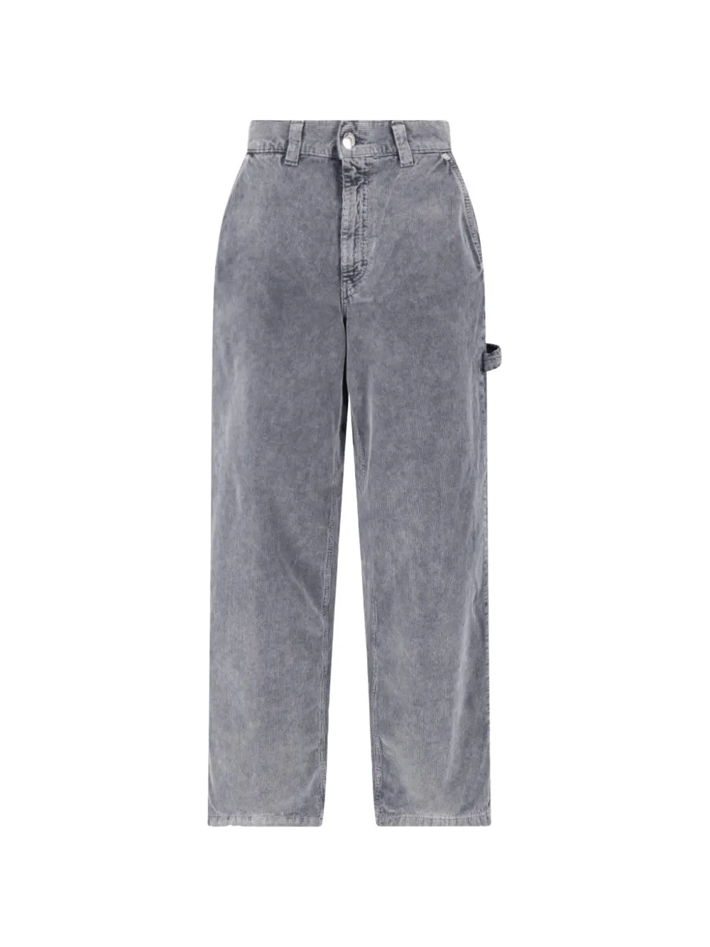 Haikure Sibilla Velvet Pier hammer-loop straight trousers - Grigio