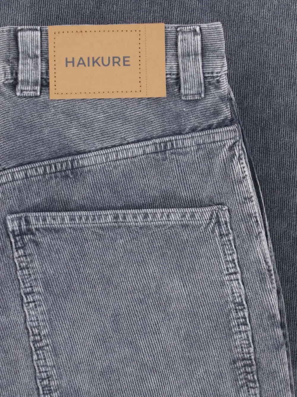 Haikure Sibilla Pier fluwelen straight broek met hamerlus Grijs
