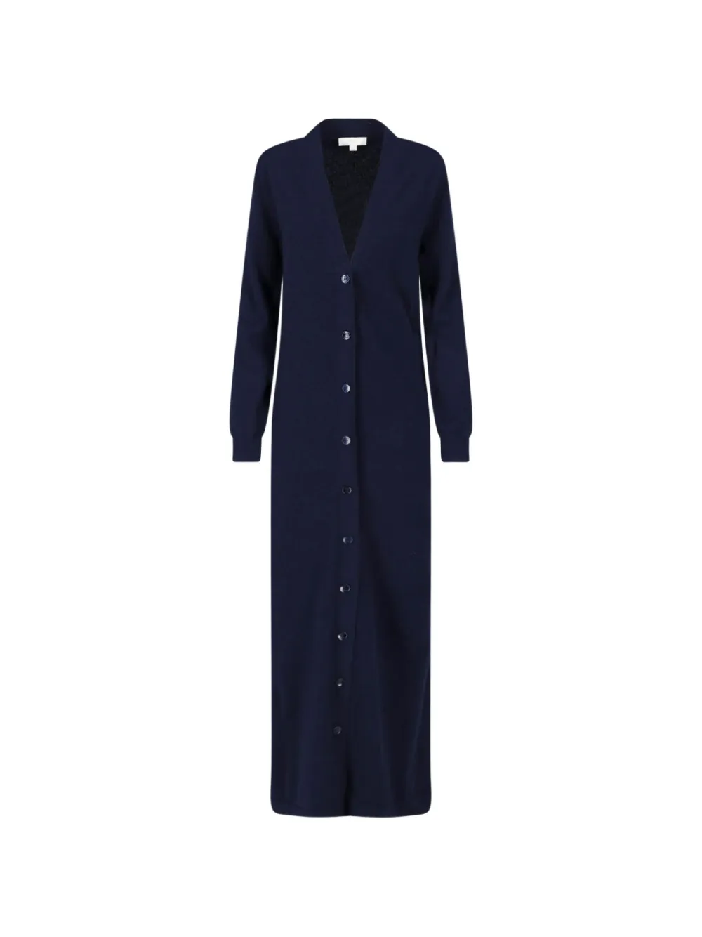 Malo cashmere button-down maxi dress Blauw
