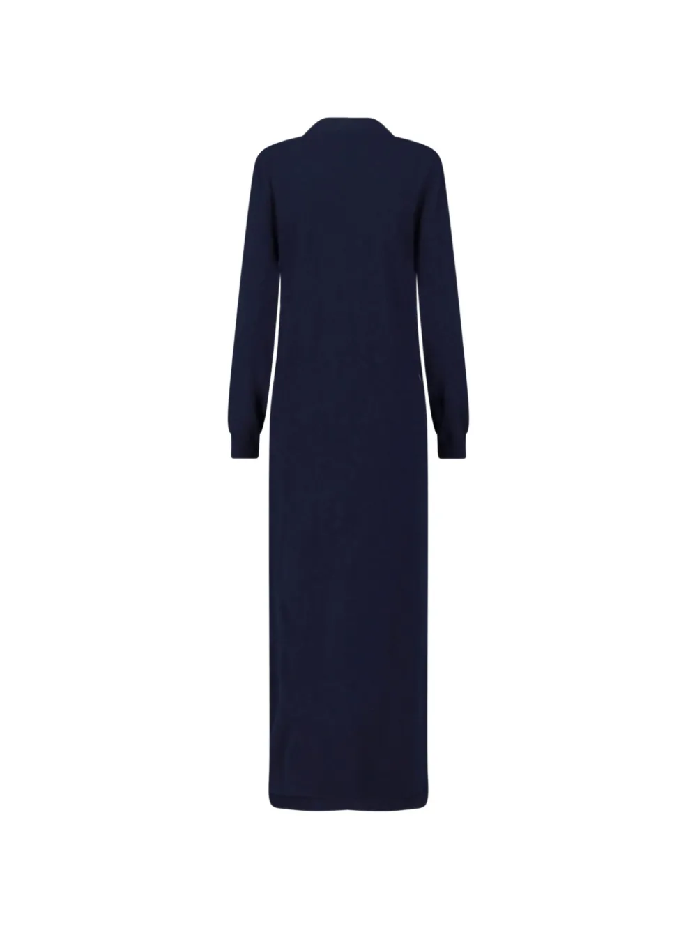 Malo cashmere button-down maxi dress Blauw