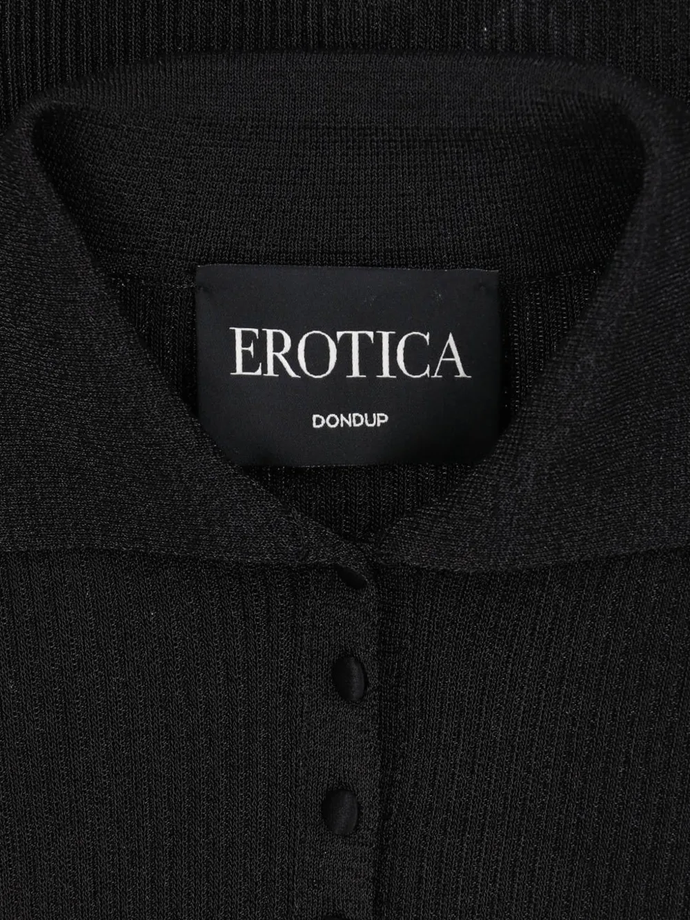 DONDUP Erotica ribgebreid overhemd Zwart