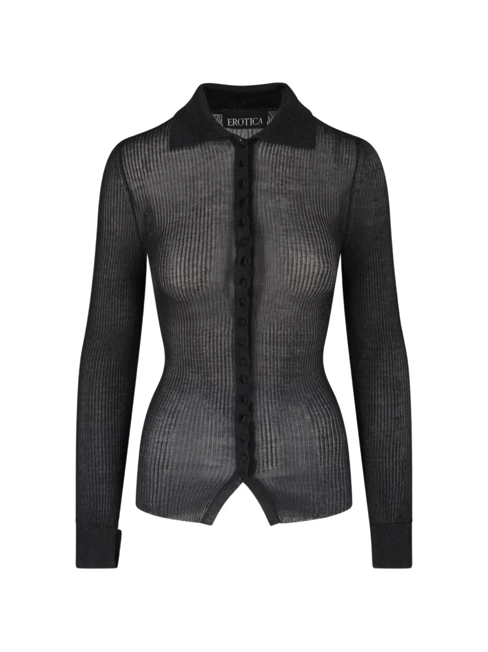 DONDUP Erotica ribbed-knit shirt - Nero