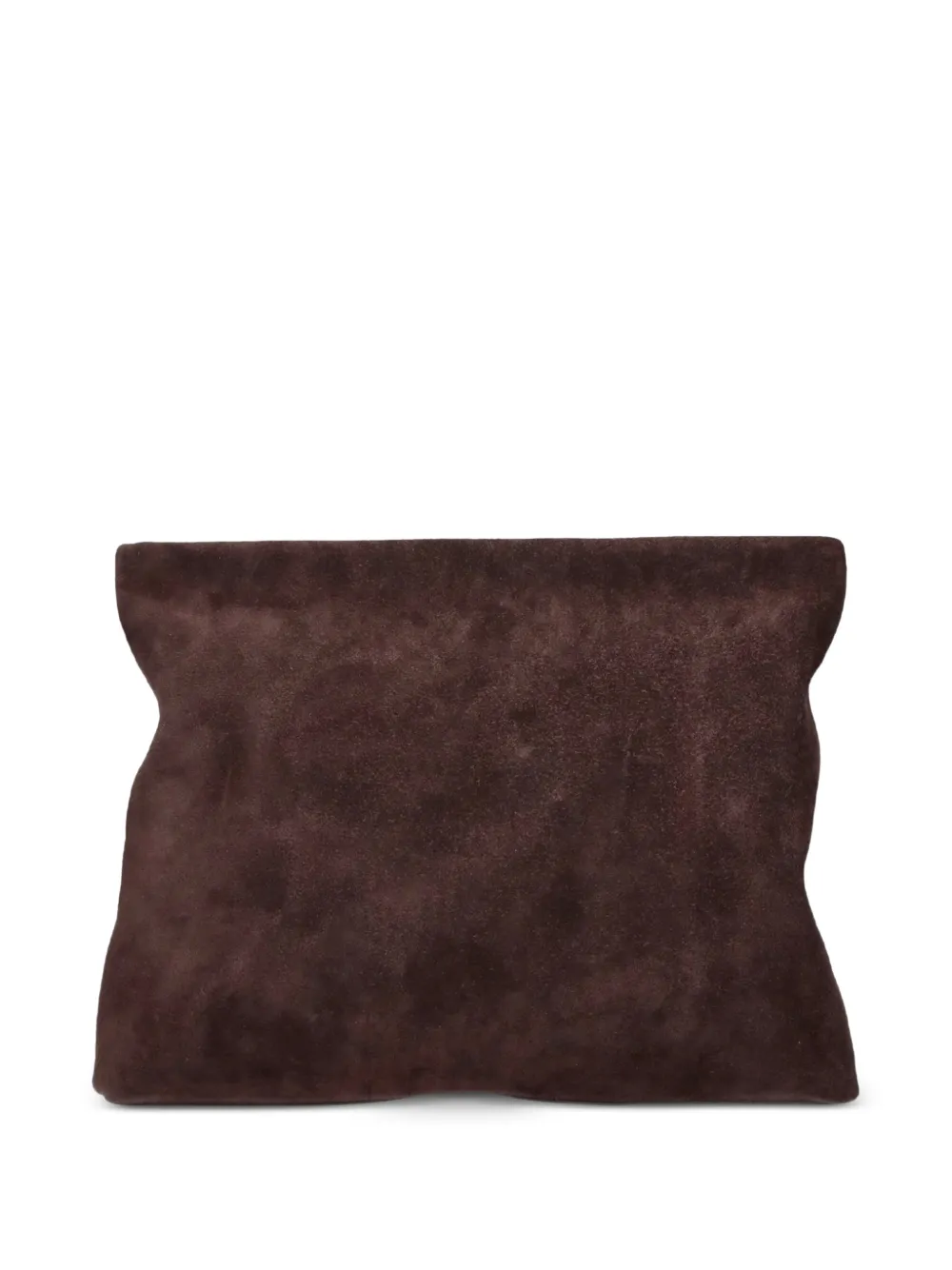Nili Lotan Suede Clutch Bag in Brown, view 2