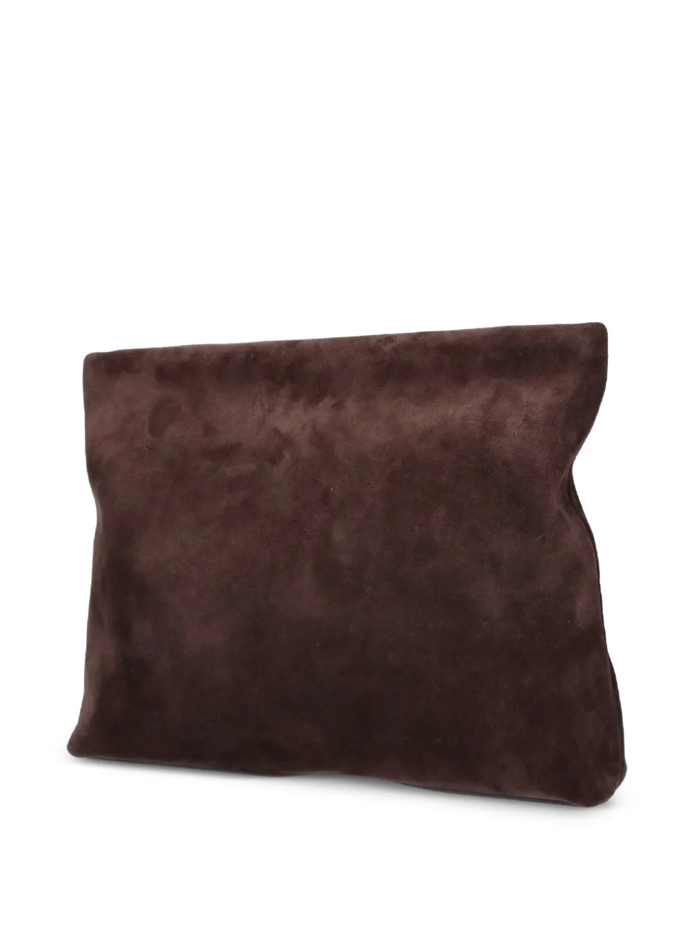 Nili Lotan Suede Clutch Bag in Brown, view 3