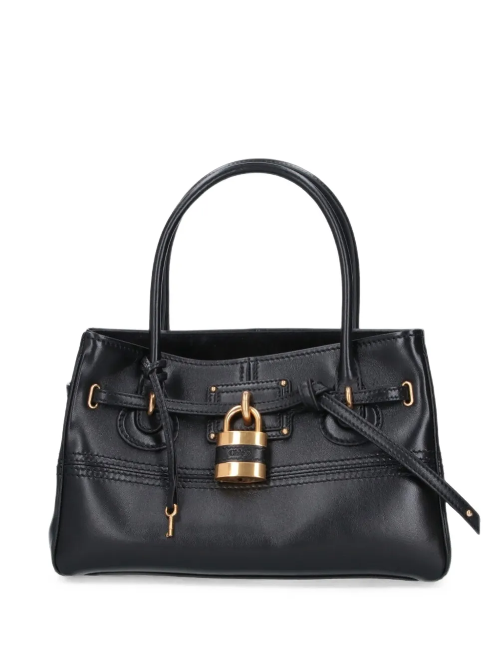 Chloé small Paddington padlock-detail leather tote bag - Nero
