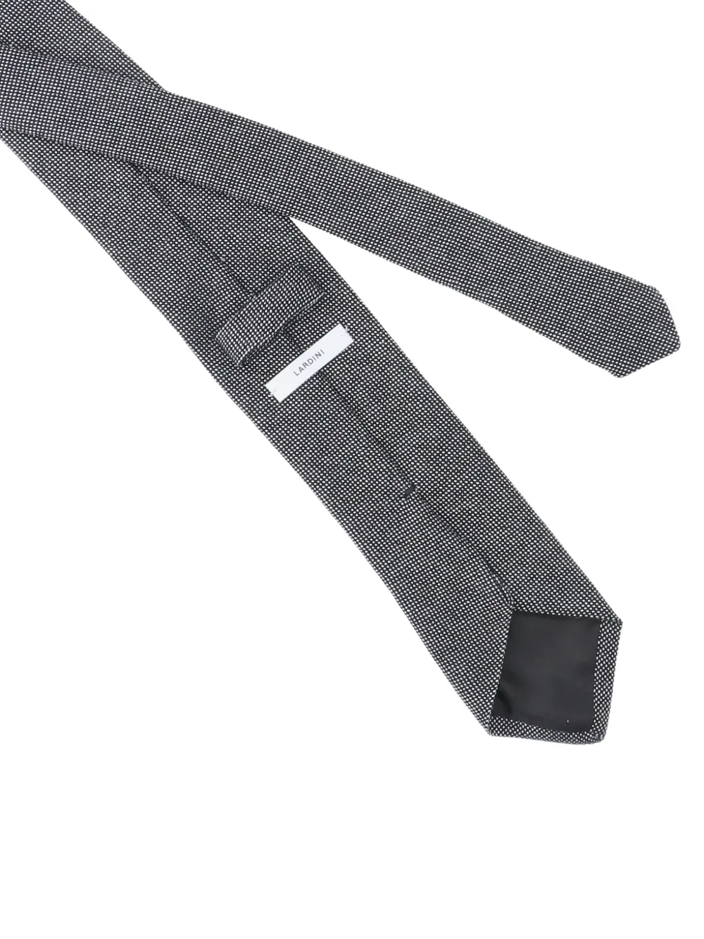 Lardini Wollen stropdas met micro-patroon Grijs