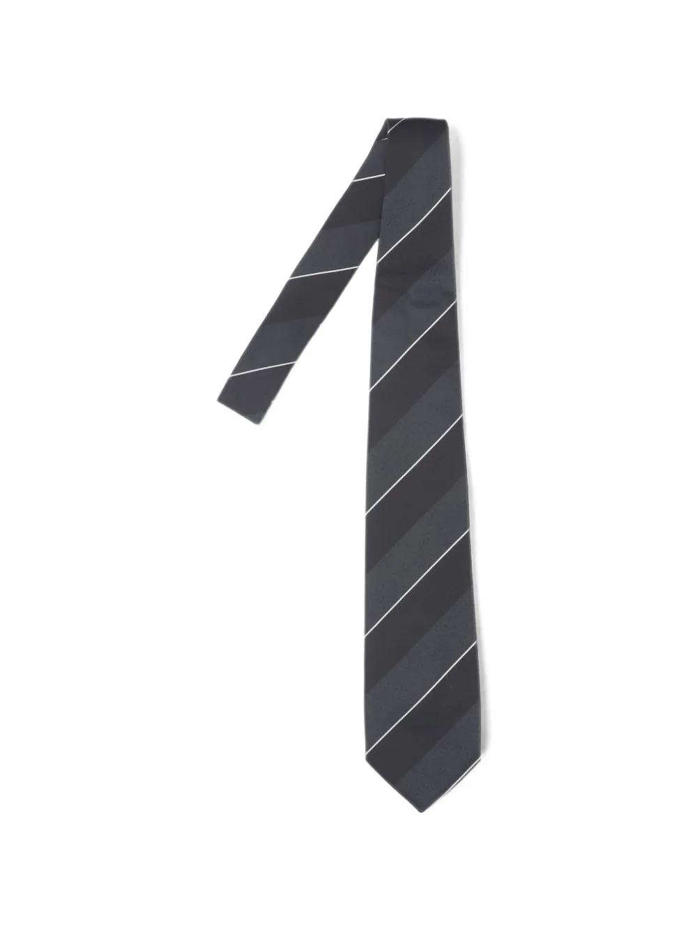Junya Watanabe MAN striped silk tie - Nero