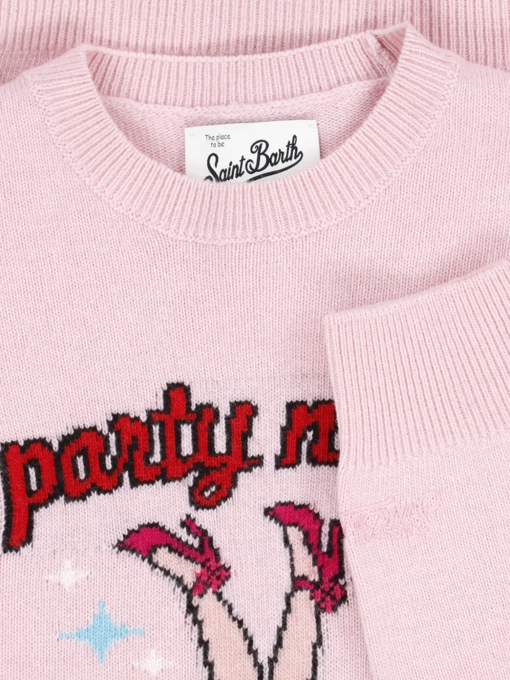 MC2 Saint Barth intarsia-knit sweater Roze