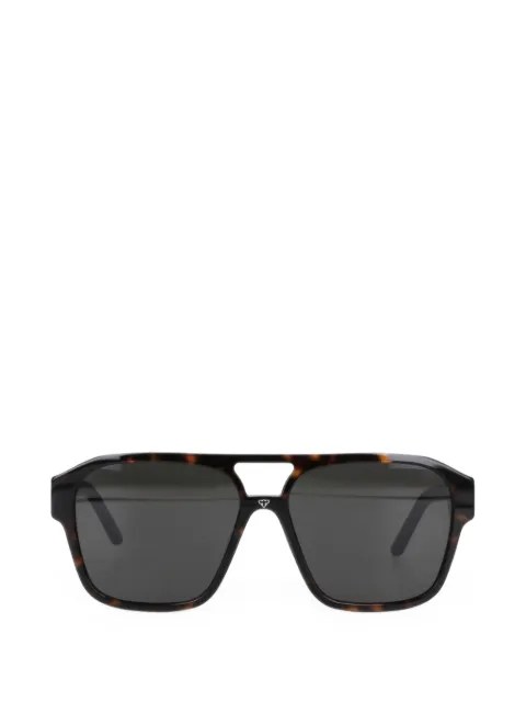 FACE HIDE Doppioponte Havana pilot-frame sunglasses