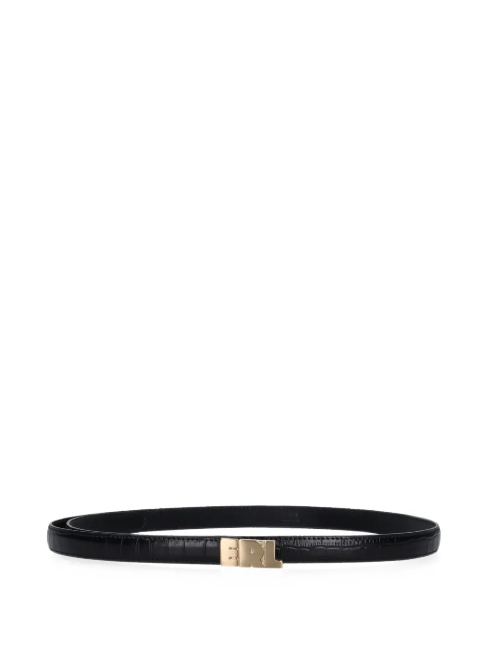 ERL croc-effect logo-buckle belt