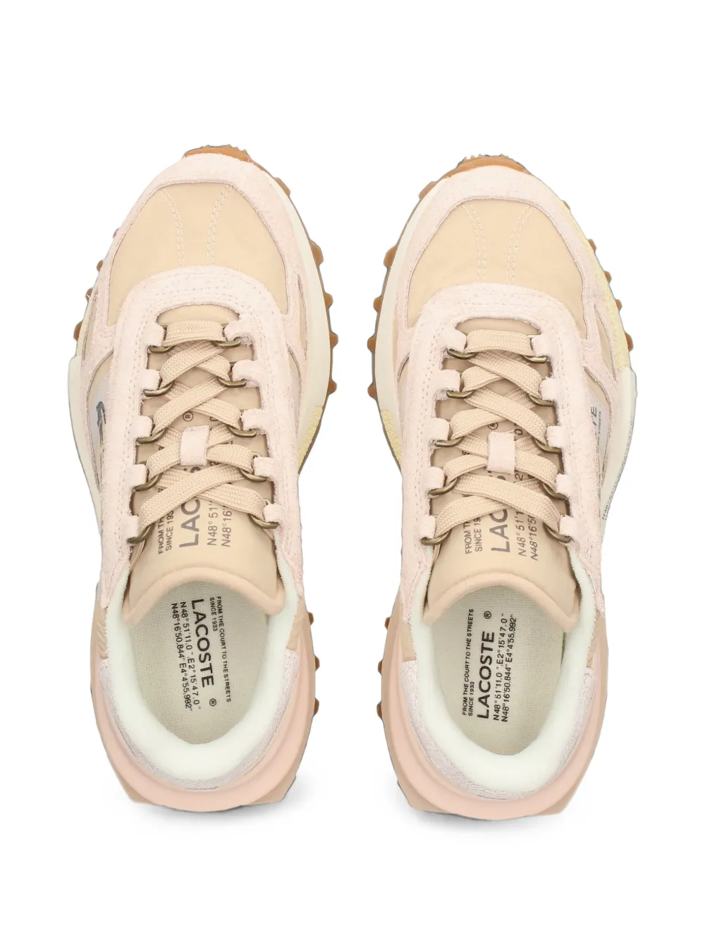 Lacoste Elite Active panelled sneakers Roze