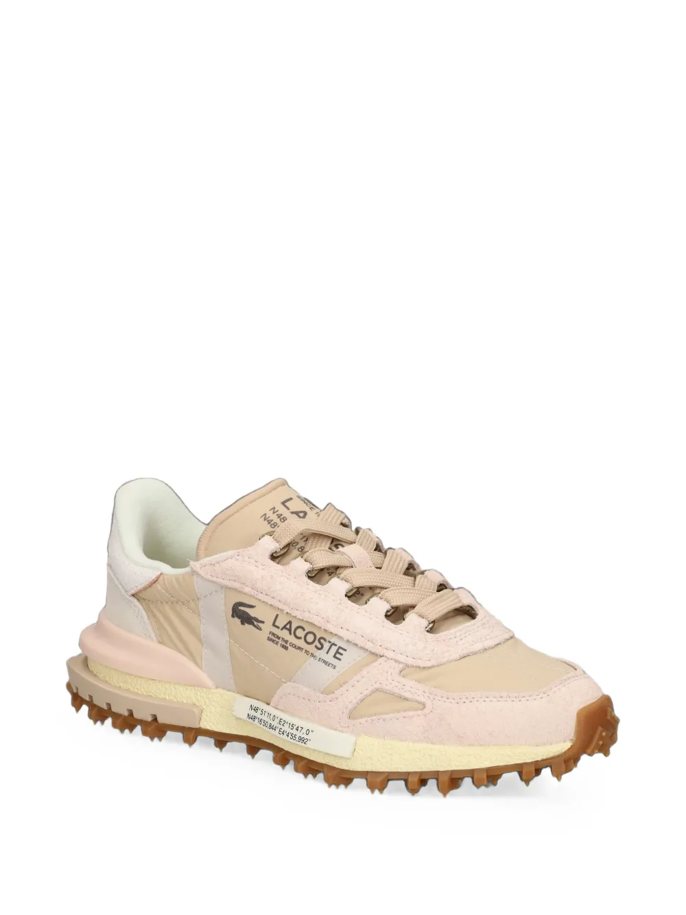 Lacoste Elite Active panelled sneakers Roze