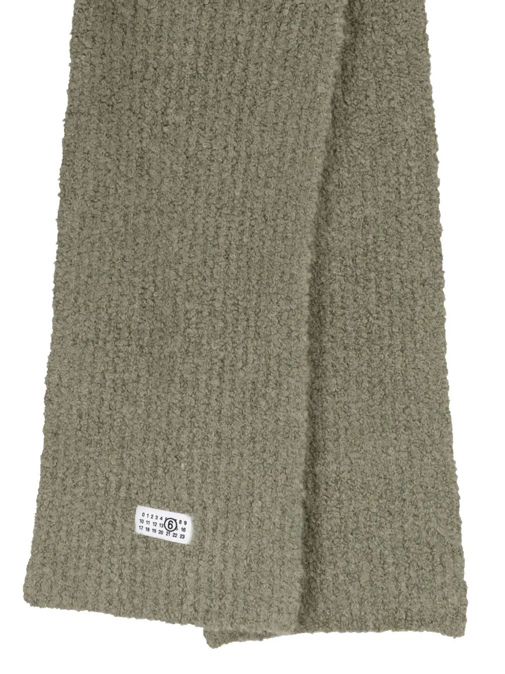 MM6 Maison Margiela Ribgebreide sjaal Groen