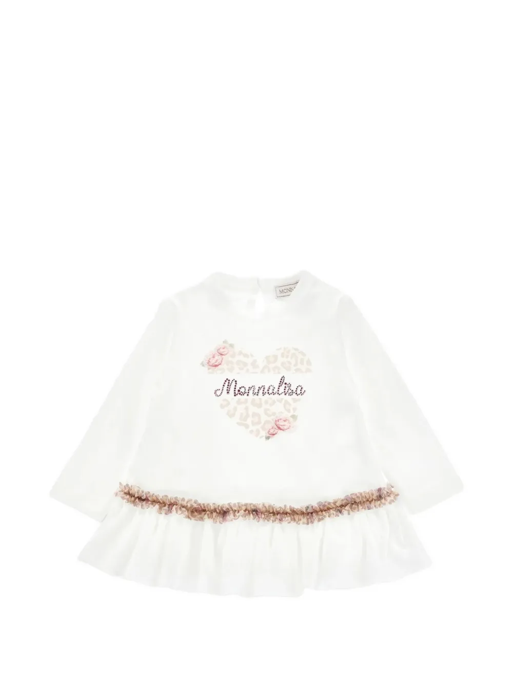 Monnalisa Broeken set met luipaardprint Wit