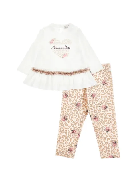 Monnalisa leopard-print trouser set (set of two)
