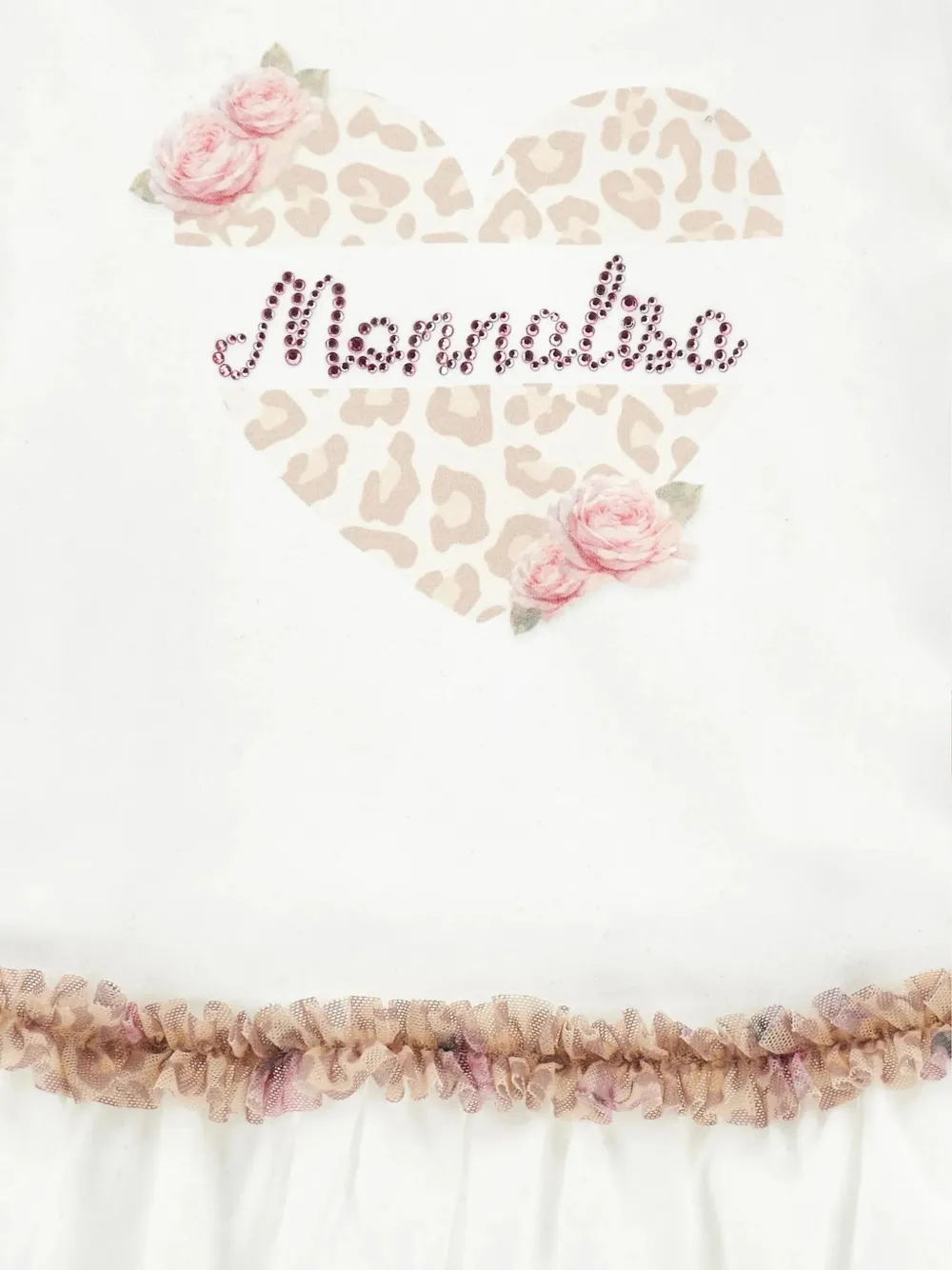 Monnalisa Broeken set met luipaardprint Wit