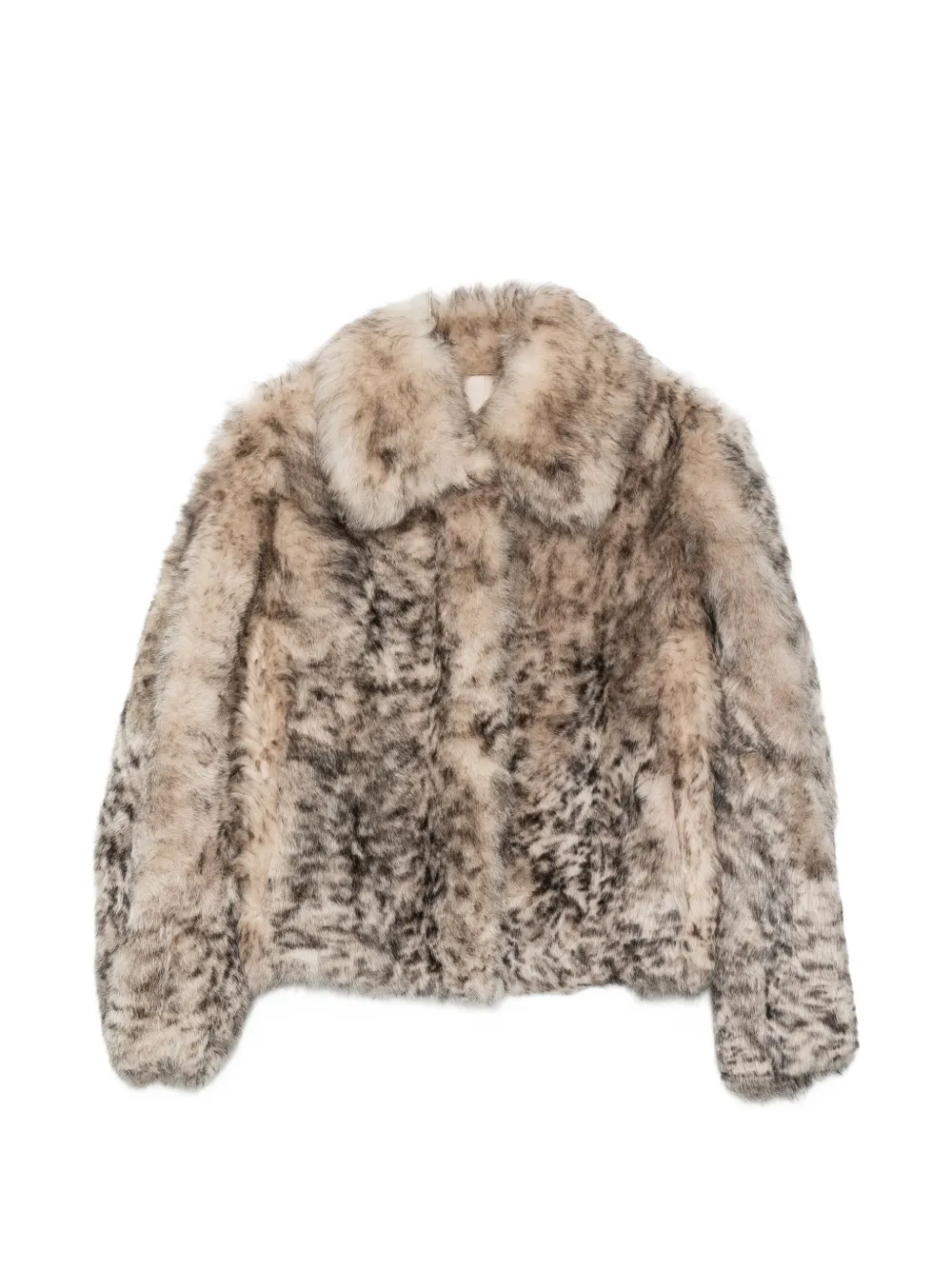 Brunello Cucinelli fur-texture zip-up jacket - Nude