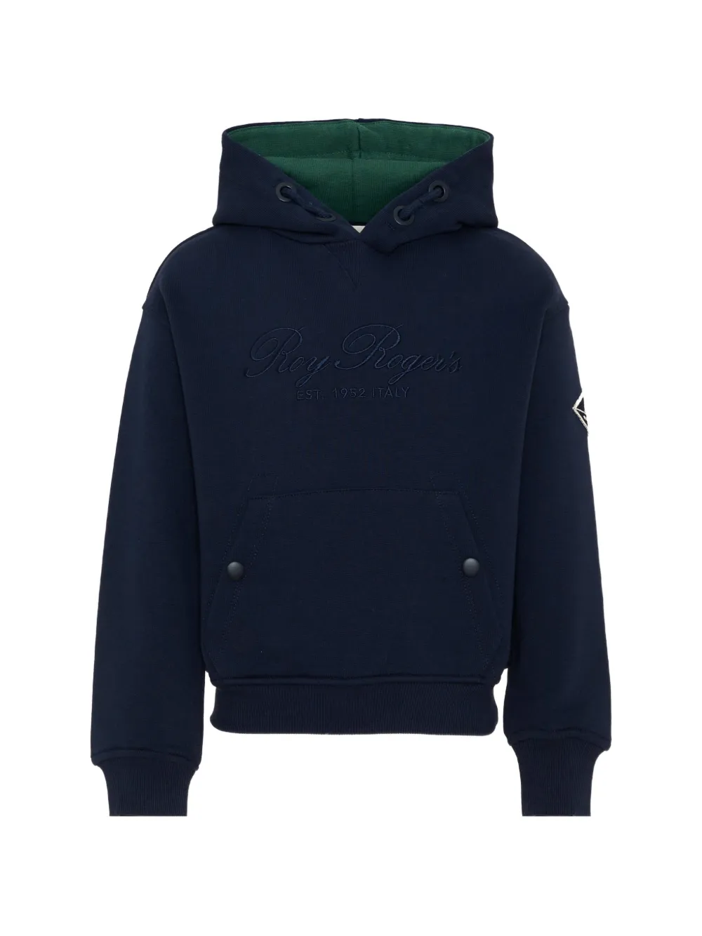 Roy Rogers Kids logo-embroidered hoodie - Blu