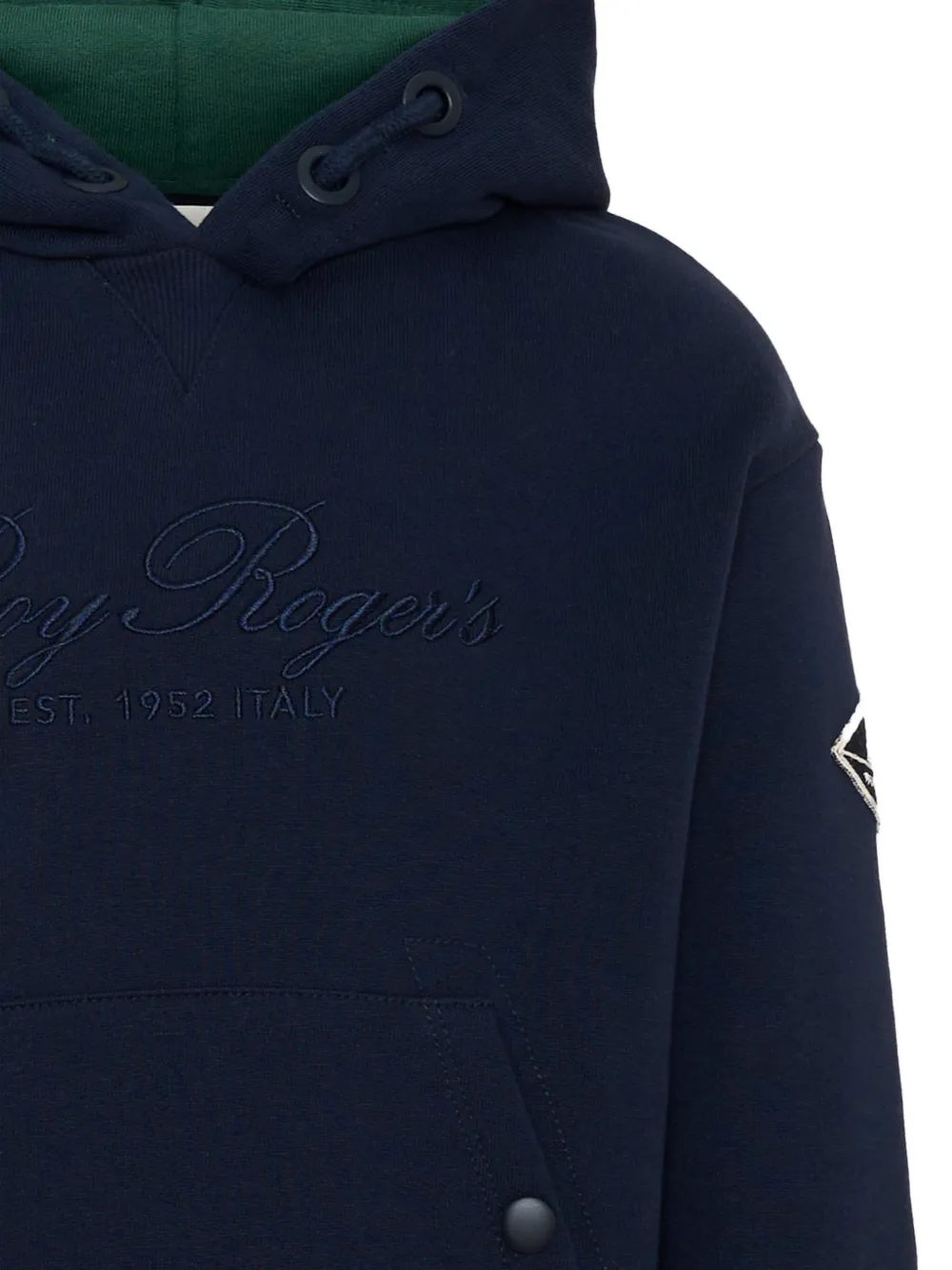 Roy Rogers Kids logo-embroidered hoodie Blauw