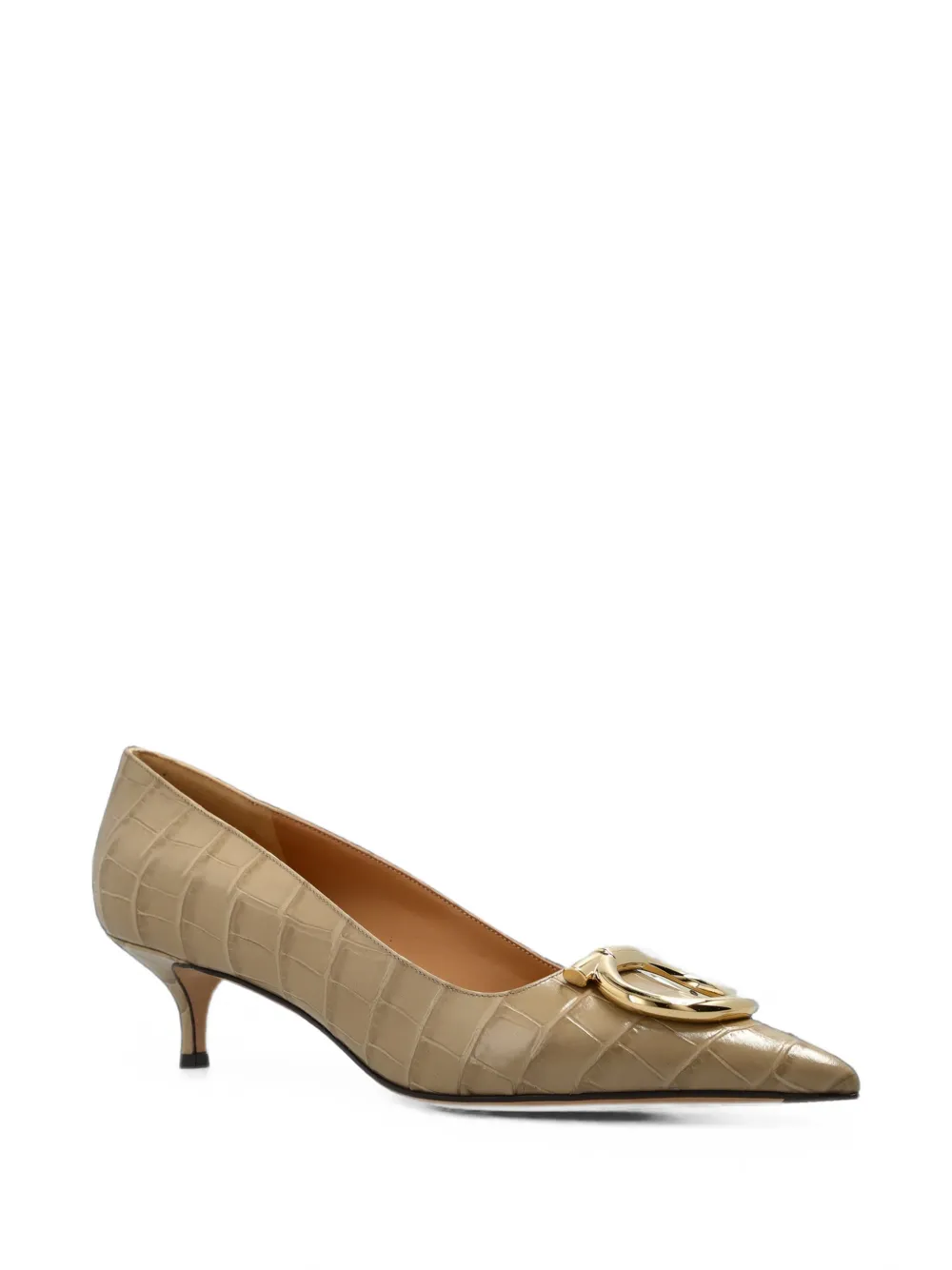 Ferragamo Gancini croc-effect pumps Bruin
