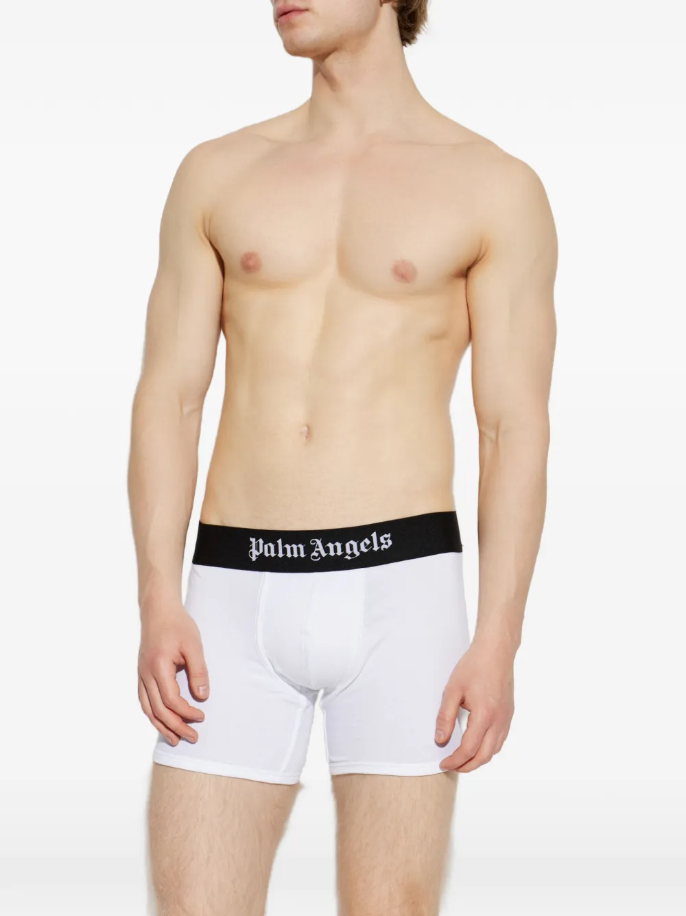 Palm Angels Drie boxershorts met logoband Wit