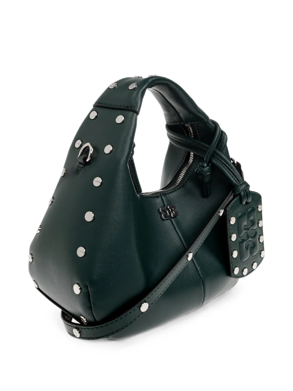 GANNI Shopper verfraaid met studs Groen