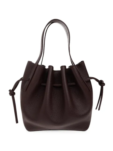 Yuzefi Scallop Mini leather bucket bag