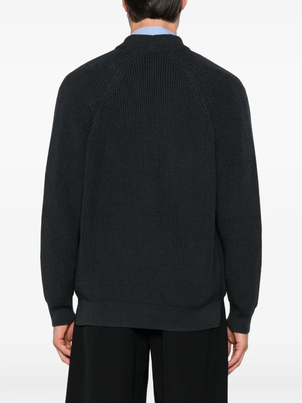 Comme des Garçons Homme Ribgebreid vest Blauw