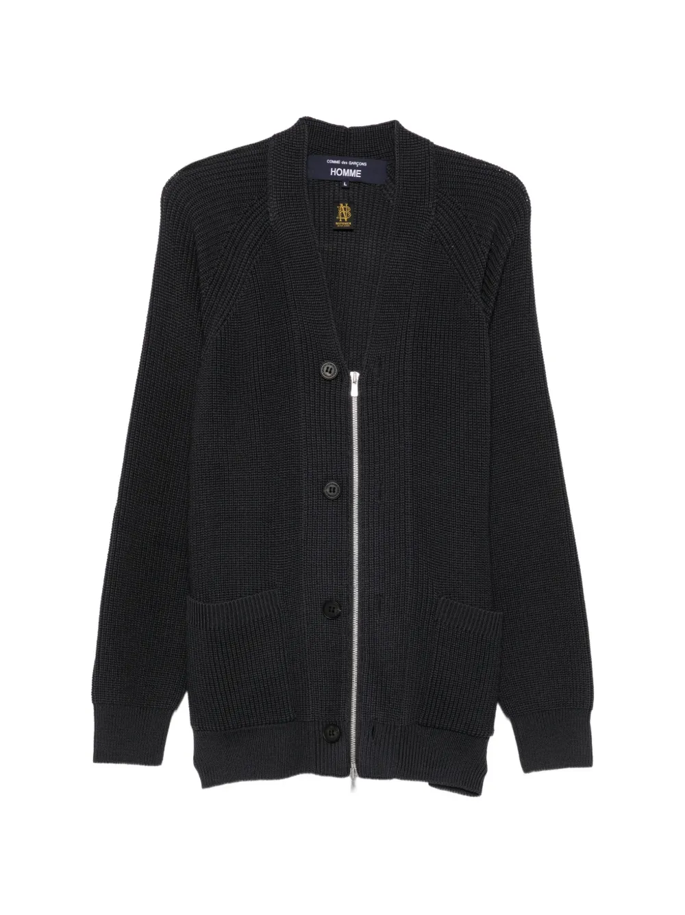 Comme des Garçons Homme ribbed-knit zip-up cardigan