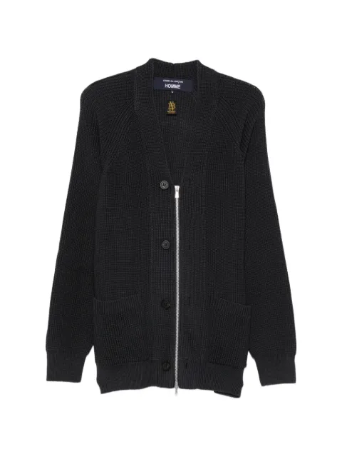 Comme des Garçons Homme ribbed-knit zip-up cardigan