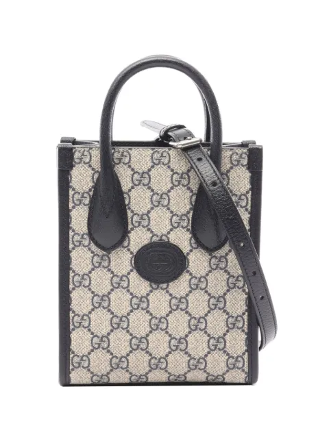 Gucci Pre-Owned 2016-2026 Mini GG Supreme Interlocking G satchel