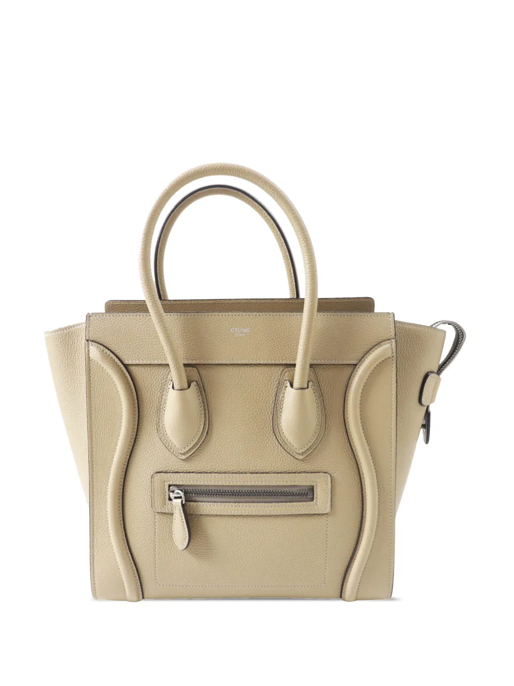 Celine Pre-Owned 2019 Micro Drummed Calfskin Luggage tote bag - Toni neutri