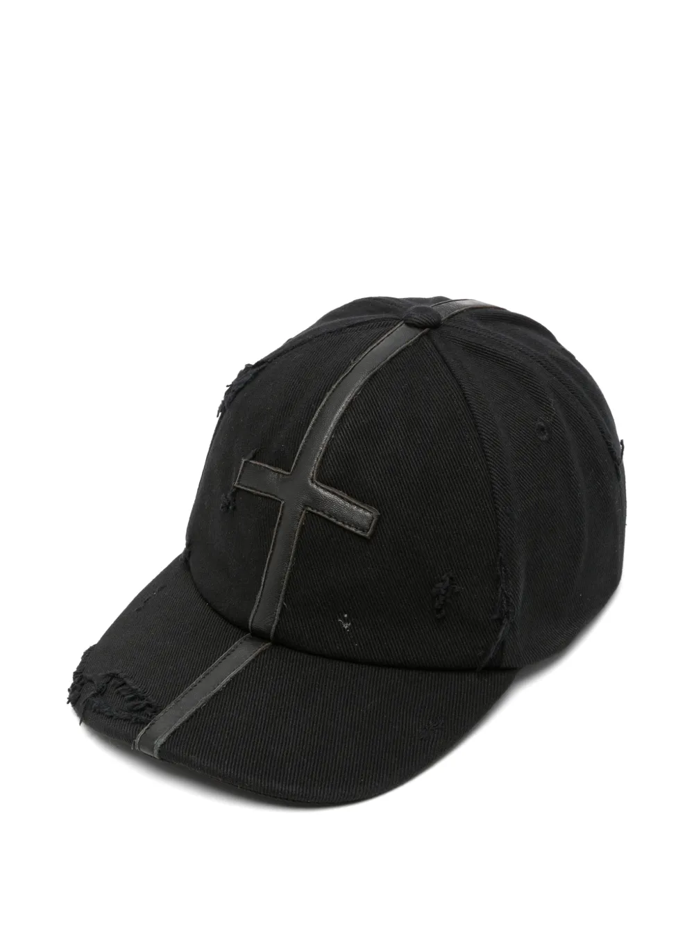 Matières Fécales Baseballkappe im Distressed-Look - Schwarz