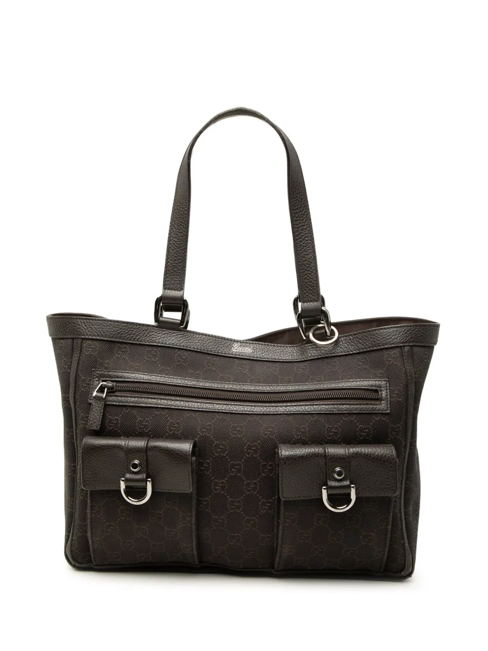 Gucci Pre-Owned Borsa tote Abbey in denim GG con anello a D 2000-2015 - Marrone