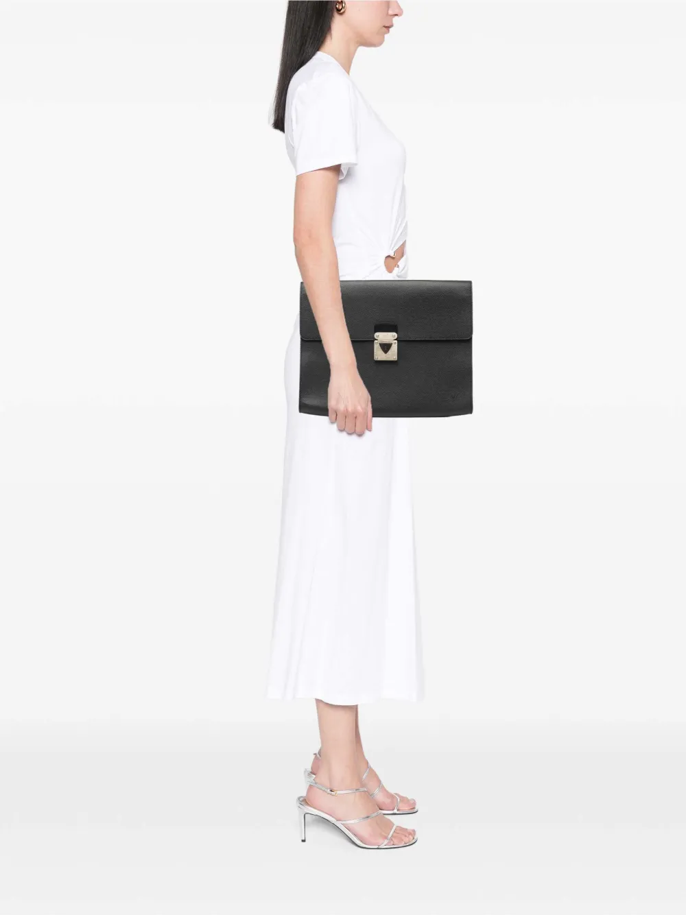 Louis Vuitton Pre-Owned 2004 Taiga Minuto clutch Zwart
